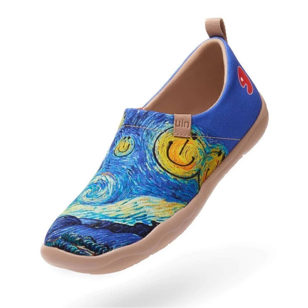 UIN Women's Slip Ons Lightweight Walking Casual Loafers Shoes (Smiley Night) - Picture 6 of 9